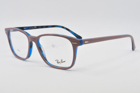 RAYBAN Unisex Eyeglasses RX7119-5715 Light Brown On Havana Blue 53-17-145